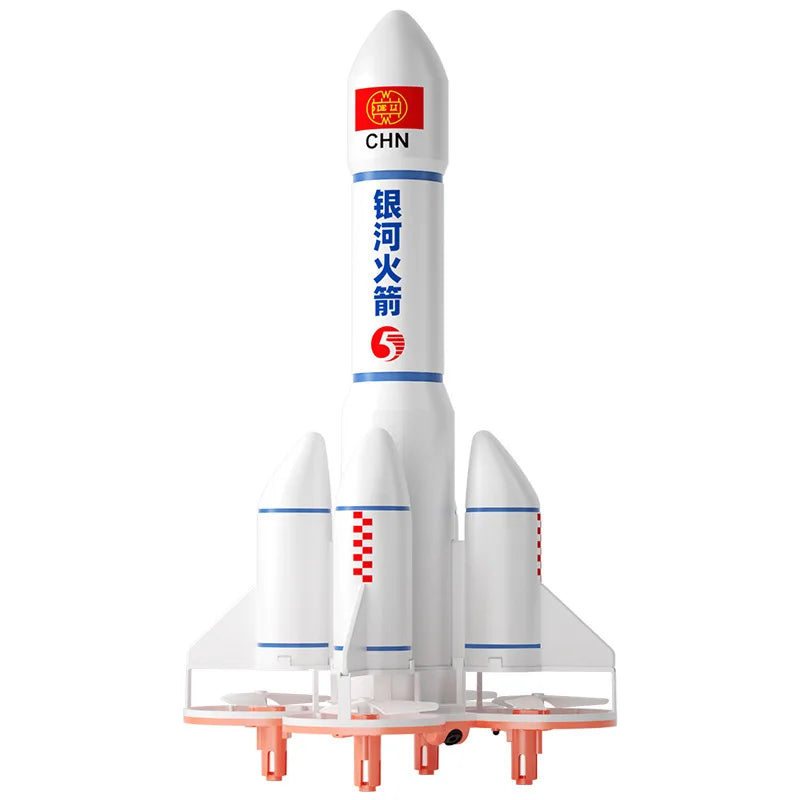 Remote Control Space Rocket RC Astronaut Space Shuttle Mini Drone With LED Fire 360° Roll RC Quadcopter Aircraft Kids Gift Toy