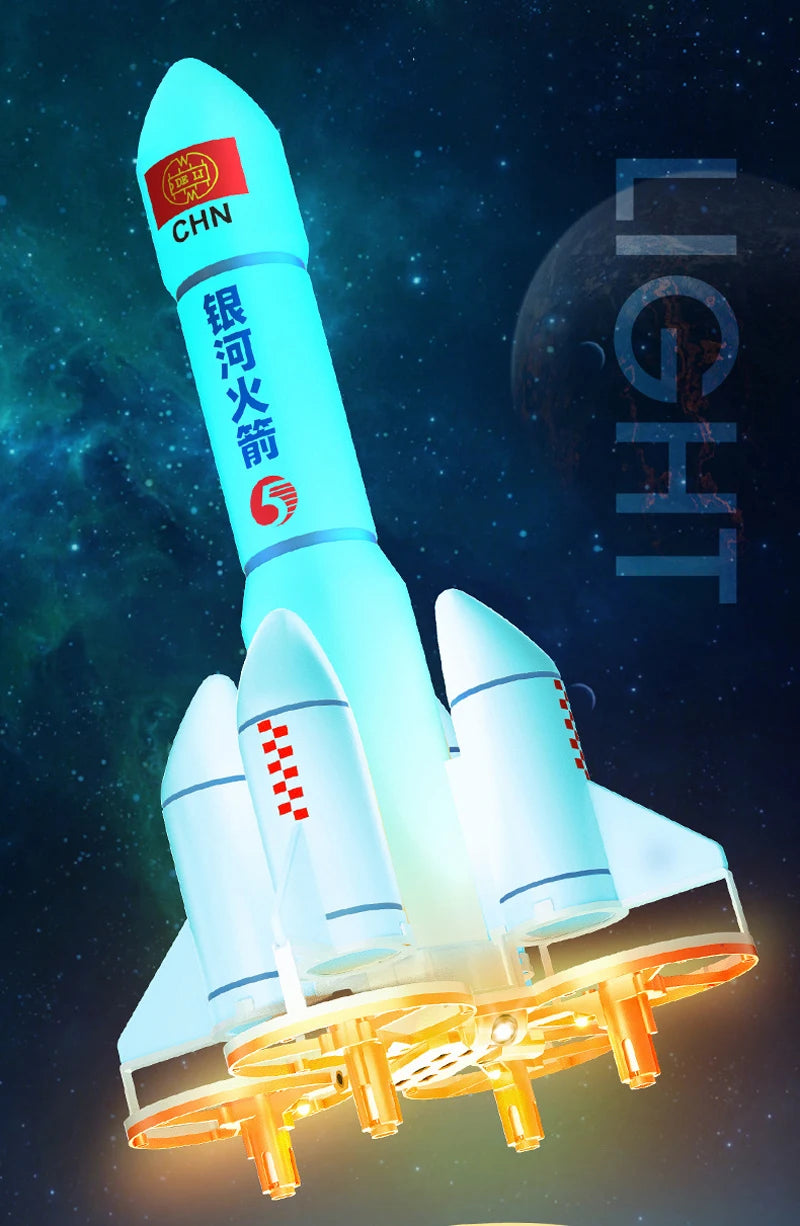 Remote Control Space Rocket RC Astronaut Space Shuttle Mini Drone With LED Fire 360° Roll RC Quadcopter Aircraft Kids Gift Toy