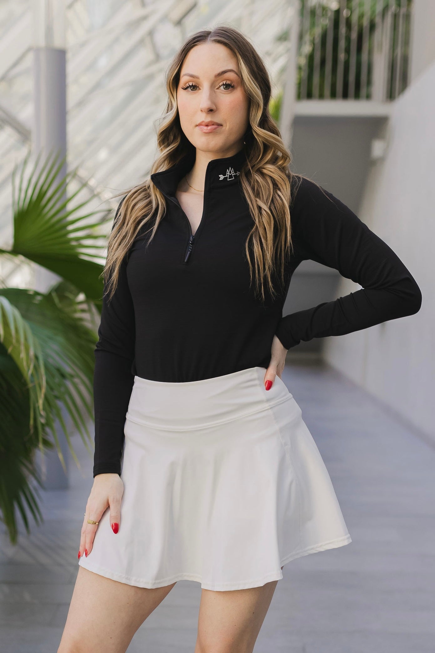 Womens Long Sleeve Zip