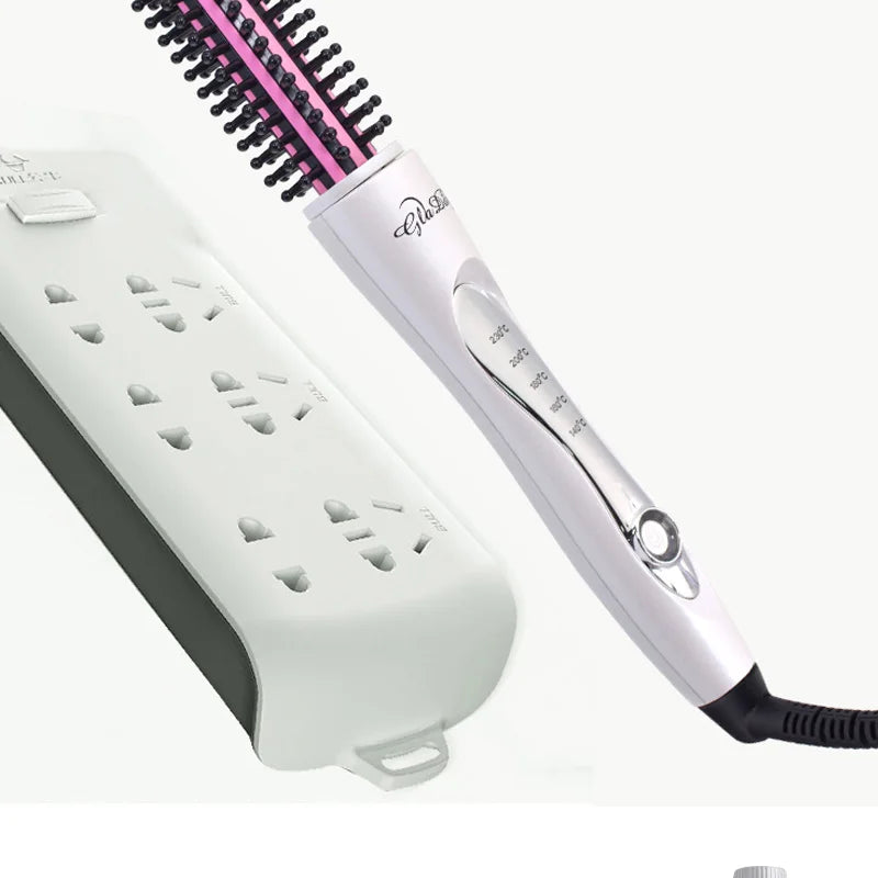 Hair Curler Hair Straightening Brush Hot Heating Comb Hair Straight Styler Corrugation Curling Iron Hair Curler Comb