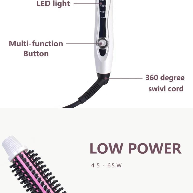 Hair Curler Hair Straightening Brush Hot Heating Comb Hair Straight Styler Corrugation Curling Iron Hair Curler Comb
