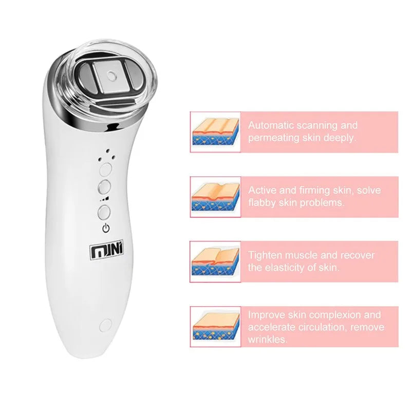 Mini HIFU Machine for Face Ultrasound Machine Skin Care Products RF Fadiofrecuencia Facial Face Lifting Anti Wrinkles Tightening