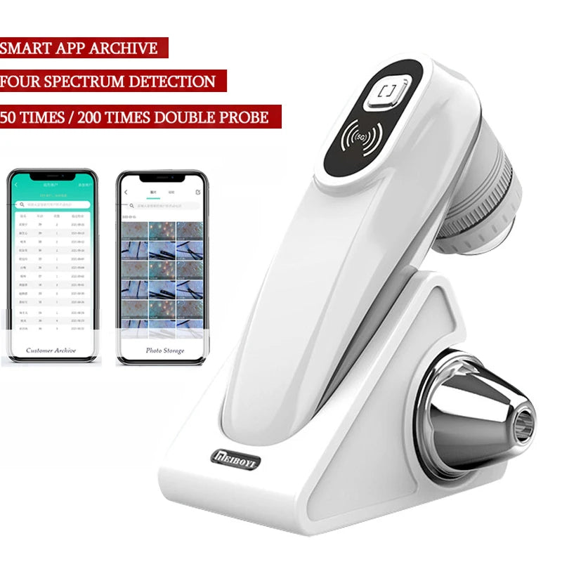 New Professional Wireless HD Intelligent Scalp/Skin/Dermal Detector Hair Follicle Testing Analysis Magnifier UV Skin Analyzer