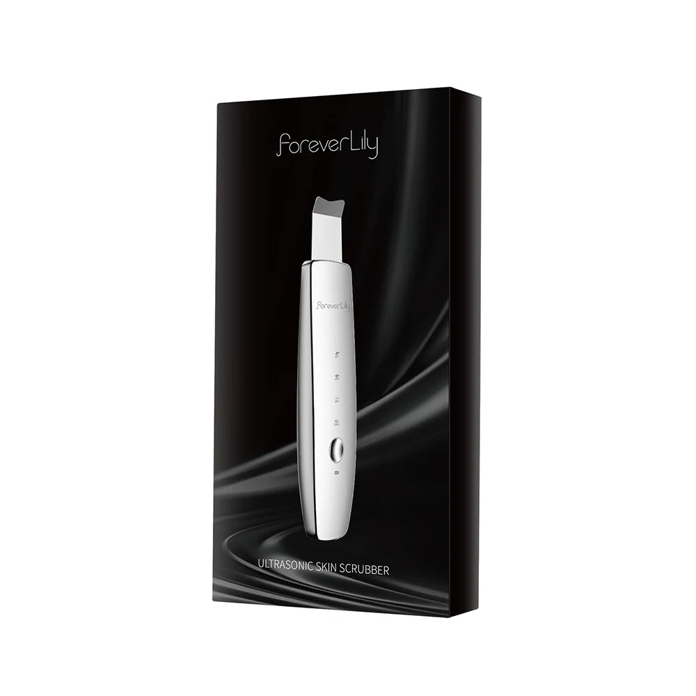 6 in 1 EMS Ultrasonic Skin Scrubber ION LED Photon Skin Lifting Massager Face Spatula Blackhead Remover Facial Deep Cleansing