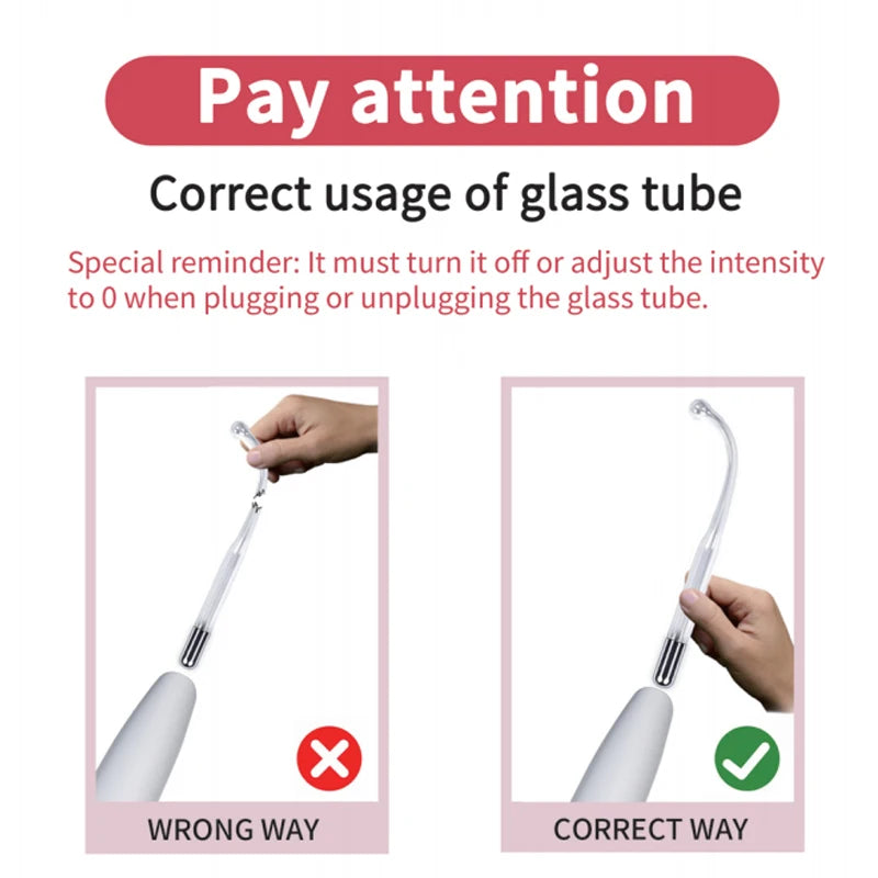 6 in 1 Touch Panel High Frequency Facial Machine For Hair Face Electrotherapy Wand Argon Treatment Acne Skin Care