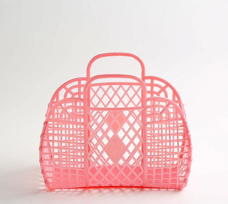 Large Bathroom Laundry Basket,Foldable Mesh,Portable Plastic Bathroom Laundry Basket,Assemble the Wash Basket,Reusable Shopping