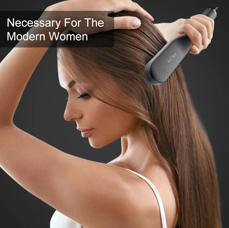 ANLAN Beard Hair Straightening Brush Hot Heated Comb Men Beard Multifunctional Straightener Ceramic Comb Quick Hair Styler