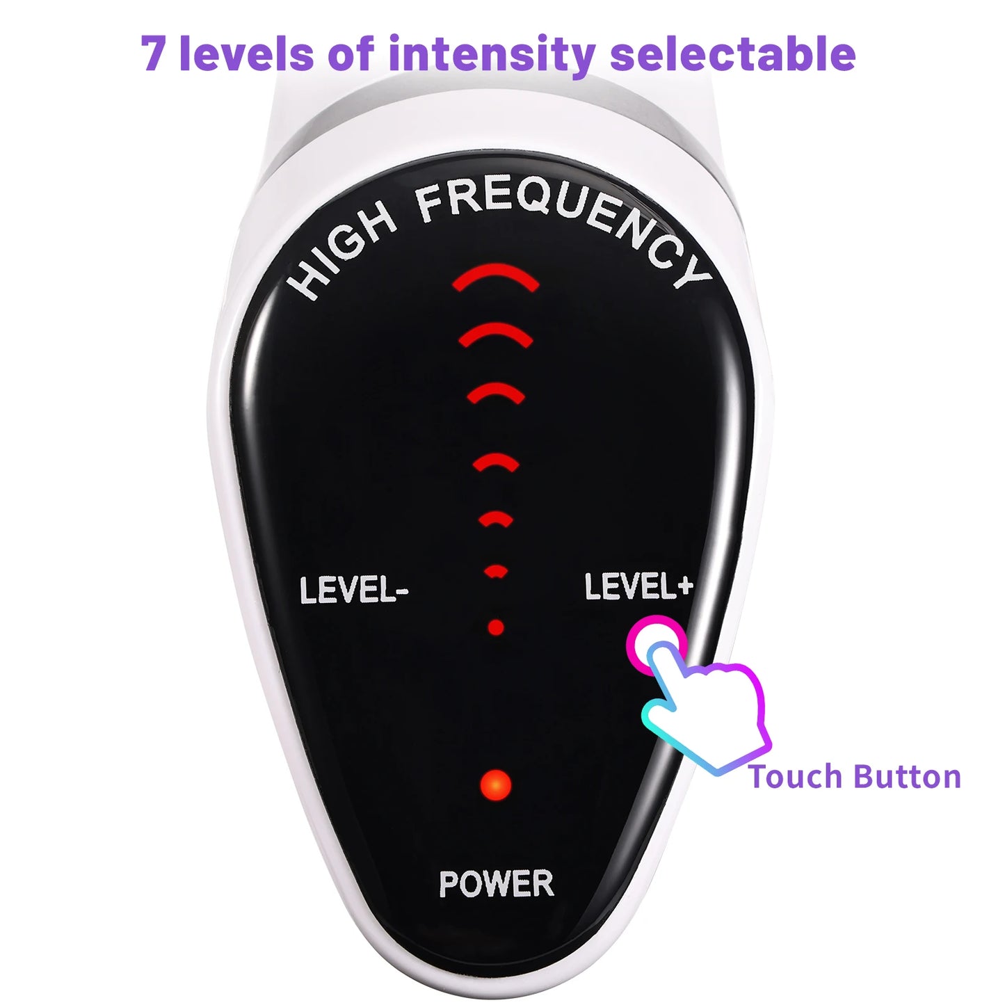 6 in 1 Touch Panel High Frequency Facial Machine For Hair Face Electrotherapy Wand Argon Treatment Acne Skin Care