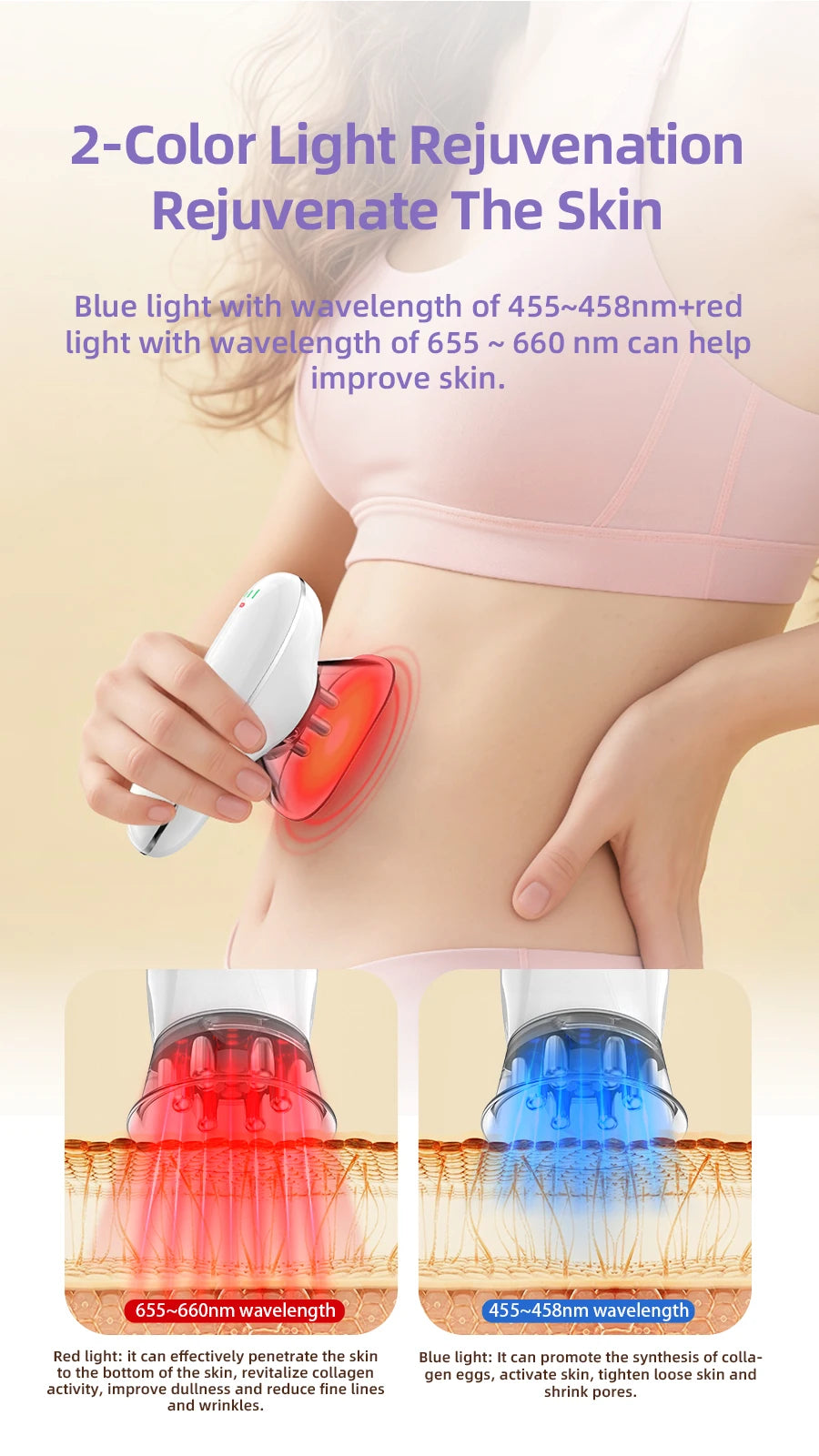 4 in 1 Body Sculpting Machine Cellulite Removal Massager Face Lifting Skin Tighten Device Home Use Cupping Tool for Belly Leg