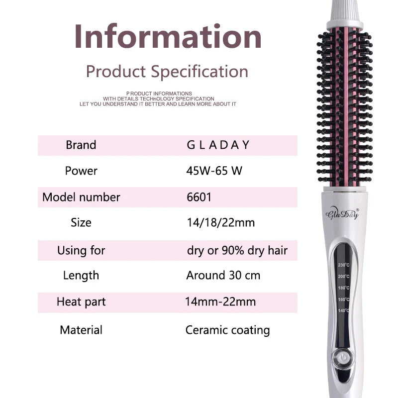 Hair Curler Hair Straightening Brush Hot Heating Comb Hair Straight Styler Corrugation Curling Iron Hair Curler Comb