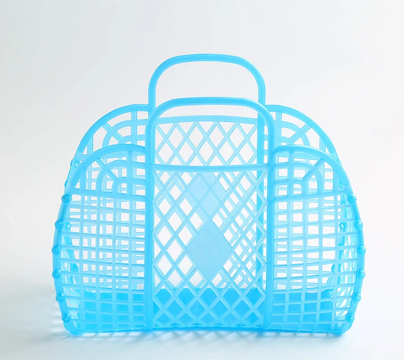 Large Bathroom Laundry Basket,Foldable Mesh,Portable Plastic Bathroom Laundry Basket,Assemble the Wash Basket,Reusable Shopping