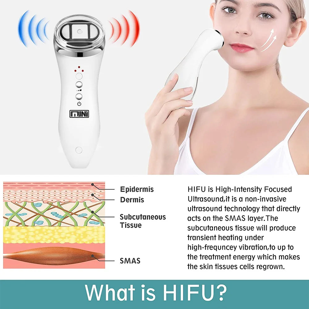Mini HIFU Machine for Face Ultrasound Machine Skin Care Products RF Fadiofrecuencia Facial Face Lifting Anti Wrinkles Tightening