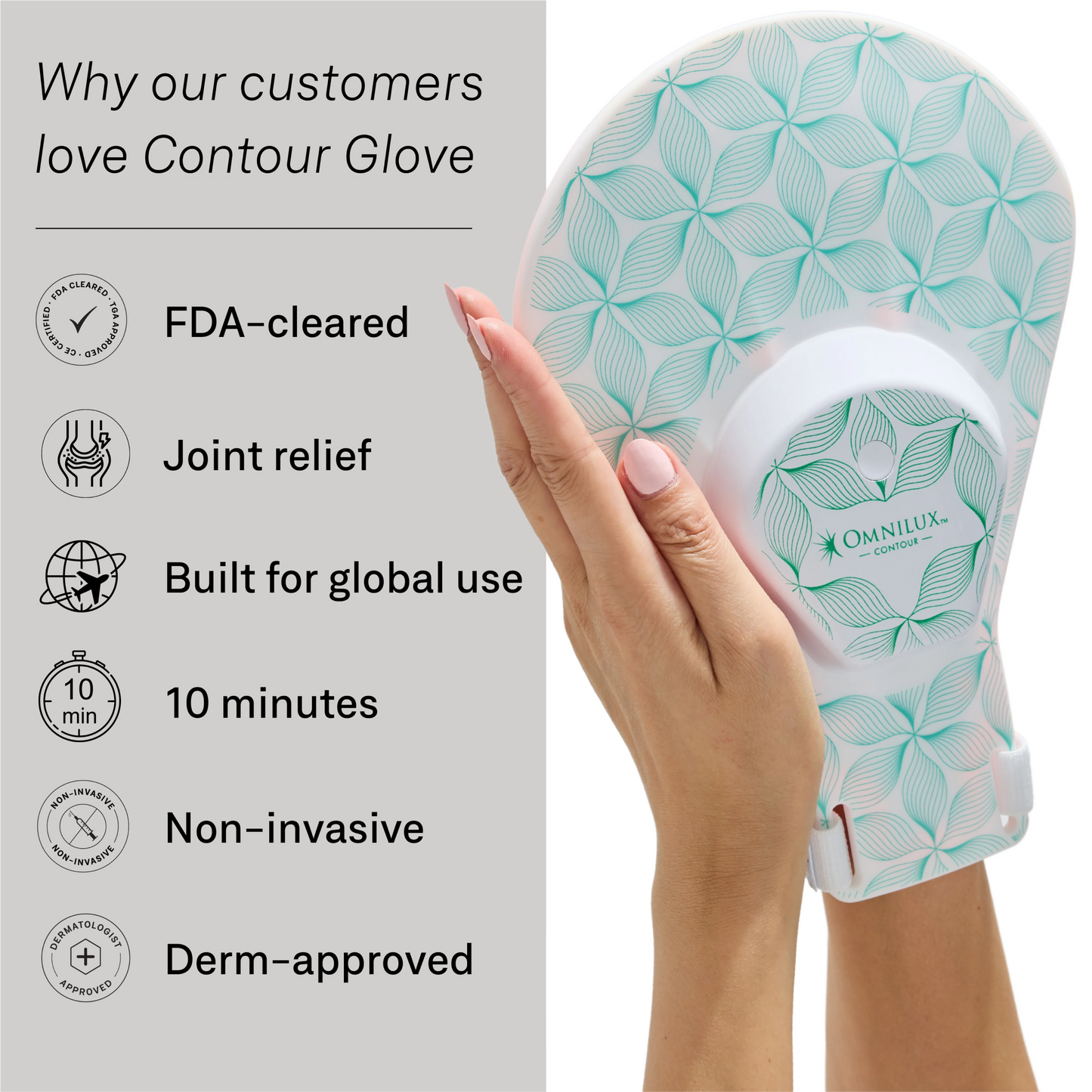 Omnilux Neck & Décolleté + Contour Glove Bundle