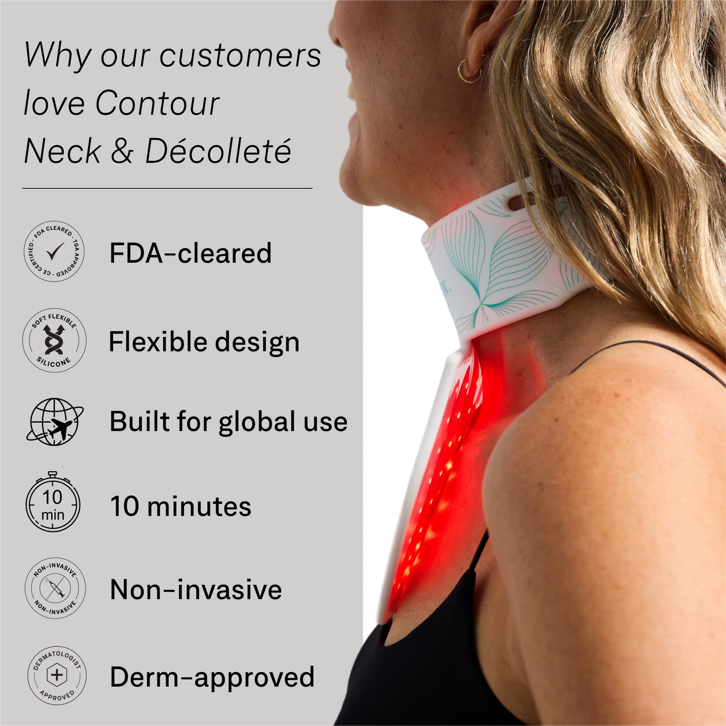 Omnilux Neck & Décolleté + Contour Glove Bundle