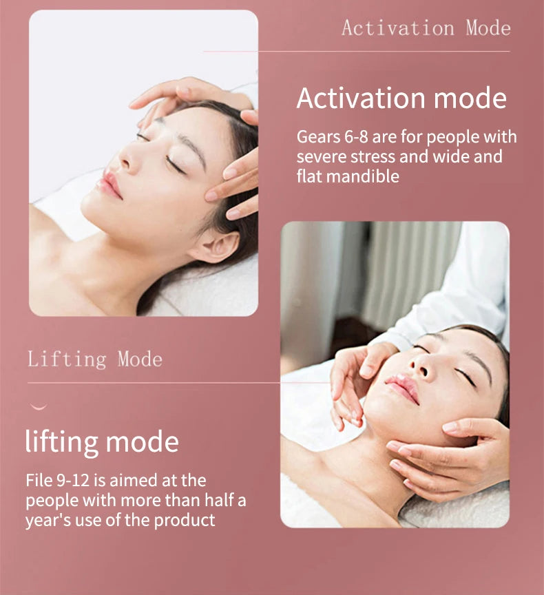 Facial Lifting Massager 12 Gears Electric Facial Massager V-line Face Lifting Slimming Vibration Device Home Use Beauty Tool