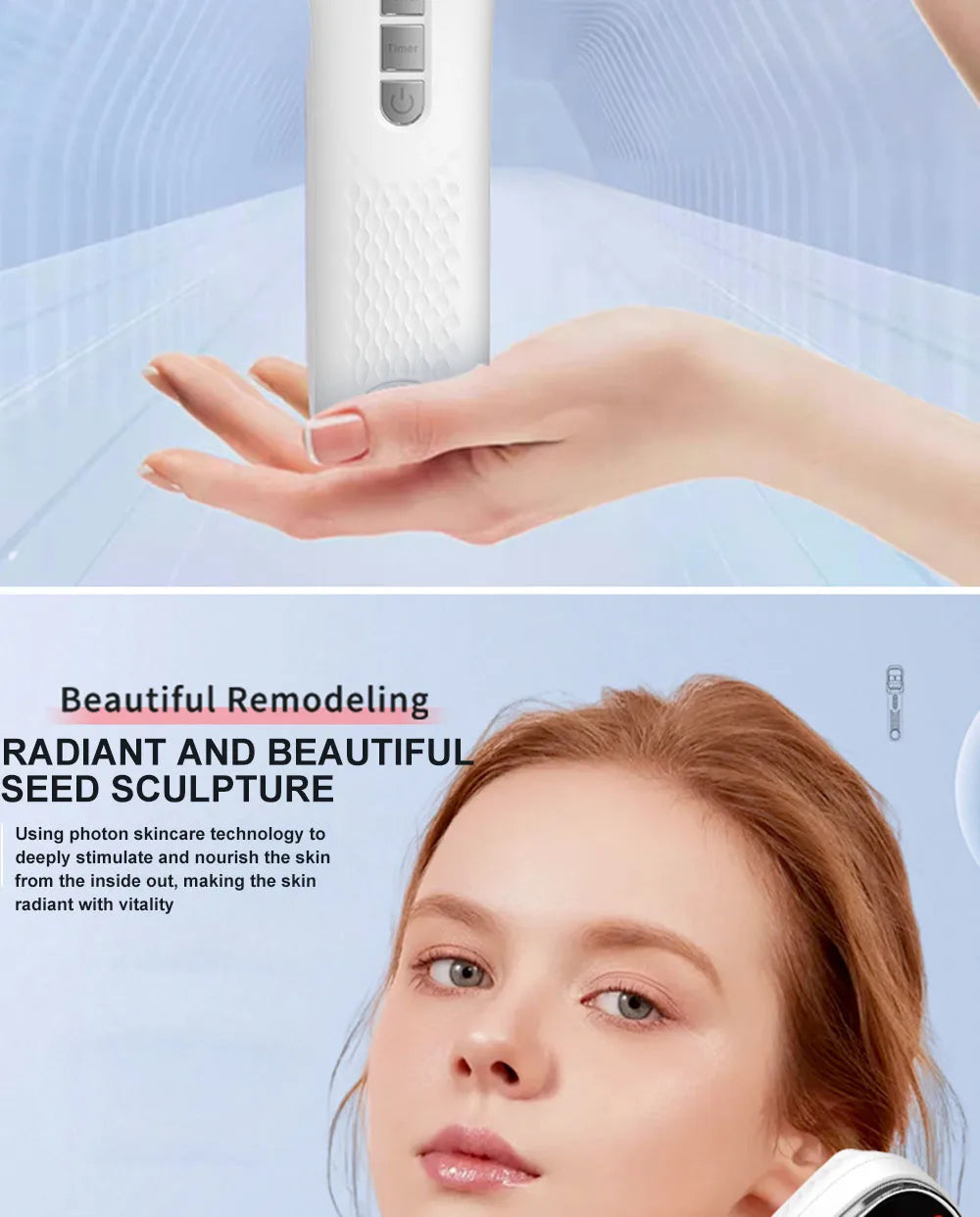 New Handheld Facial Body Red Light LED Laser Therapy Beauty Device Anti Aging Wrinkle Acne Rejuvenation Skin Tighten whitening