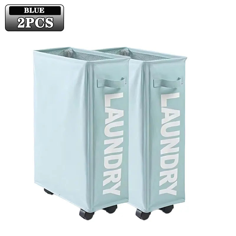 1/2/3Pcs Dirty Laundry Basket with Wheels Foldable Laundry Basket Household Clothes Organiser Yoga Mat Equipment Storage Basket