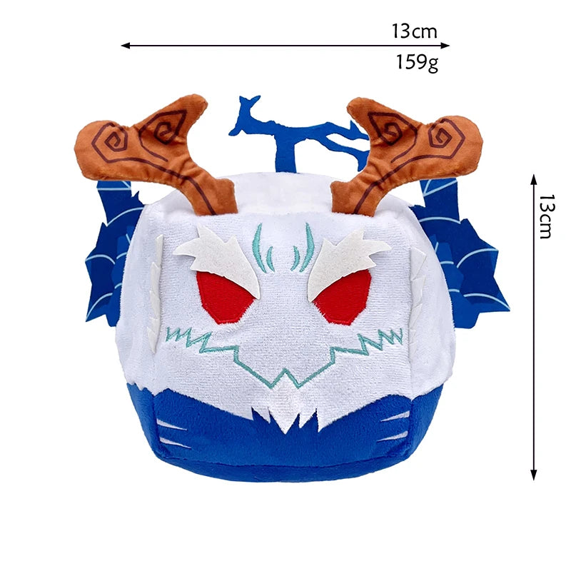 15cm Blox Fruits Plush Toys Anime Bloxfruits Devil Fruit Leopard Pattern Box Plush Pillow Soft Stuffed Toy Doll Children Gifts