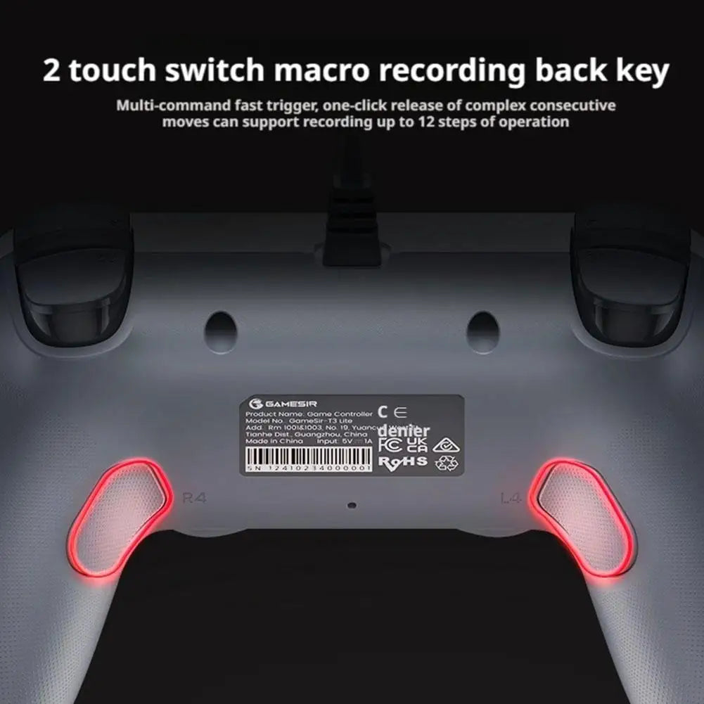 Wired Gaming Controller For GameSir T3 Lite For PC/Steam/Switch Lightweight Gamepad Hall Joystick Game Accessoy