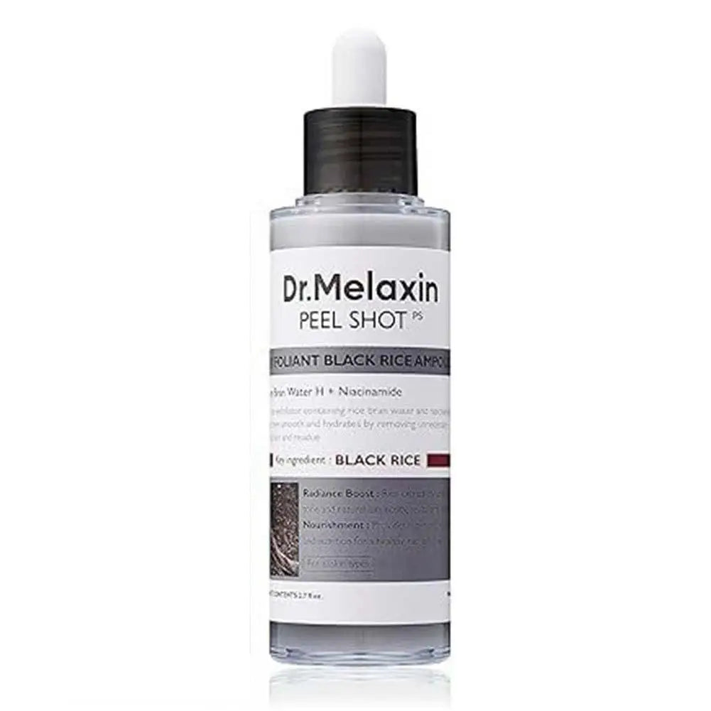 Dr. Melaxin Skin Brightening Black Rice Exfoliating Ampoules Gentle Daily Exfoliating Facial and Body Scrub, Korean Skincare
