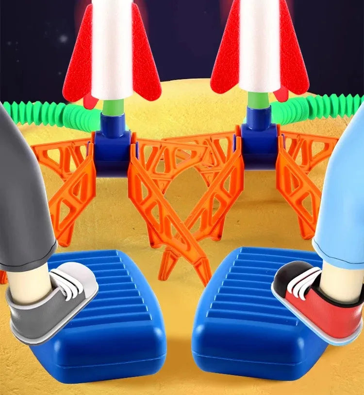 Kids Rocket Launcher Toy Foam Rockets and Sturdy Launcher Stand Outdoor Family Games Fun Outdoor Toy for Kids Birthday Gifts