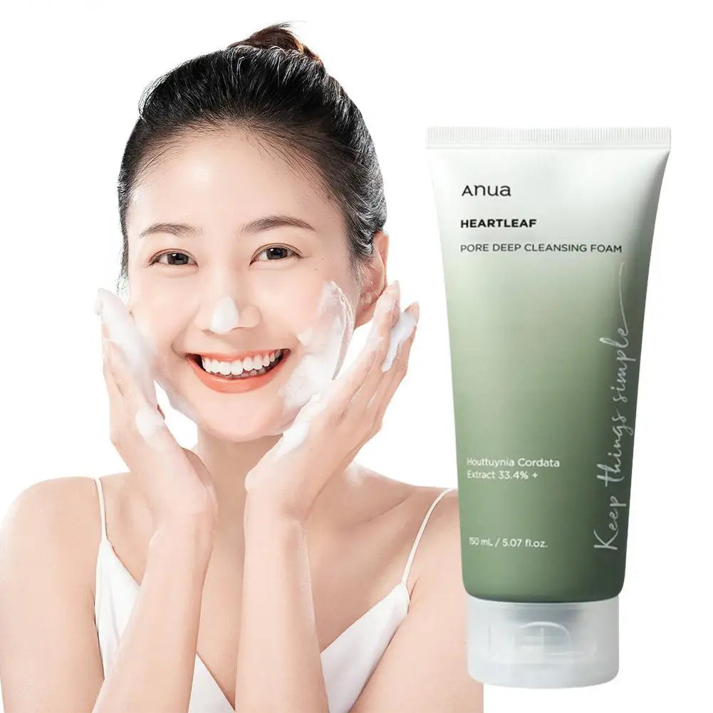 Korean Skin Care Deep Cleaning Facial Cleanser Moisturizing Refreshing Oil Control Not Tight Cleanser Dense Foam 150ml