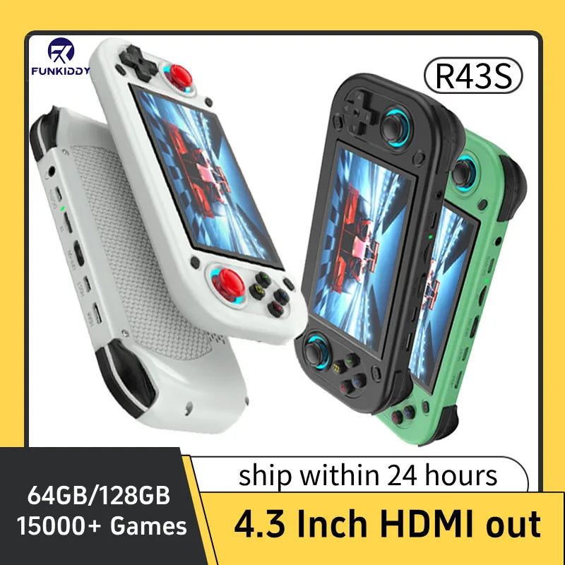 R43S Retro Handheld Video Game Console Open Source Linux System 4.3Inch IPS Screen Portable Pocket Video Player Gaming Machine