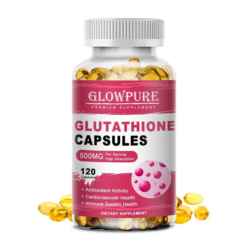 Glutathione Capsules for Skin, Detox and Immune System Support with High Absorption Formula Beauty Care Health Supplement Vegan