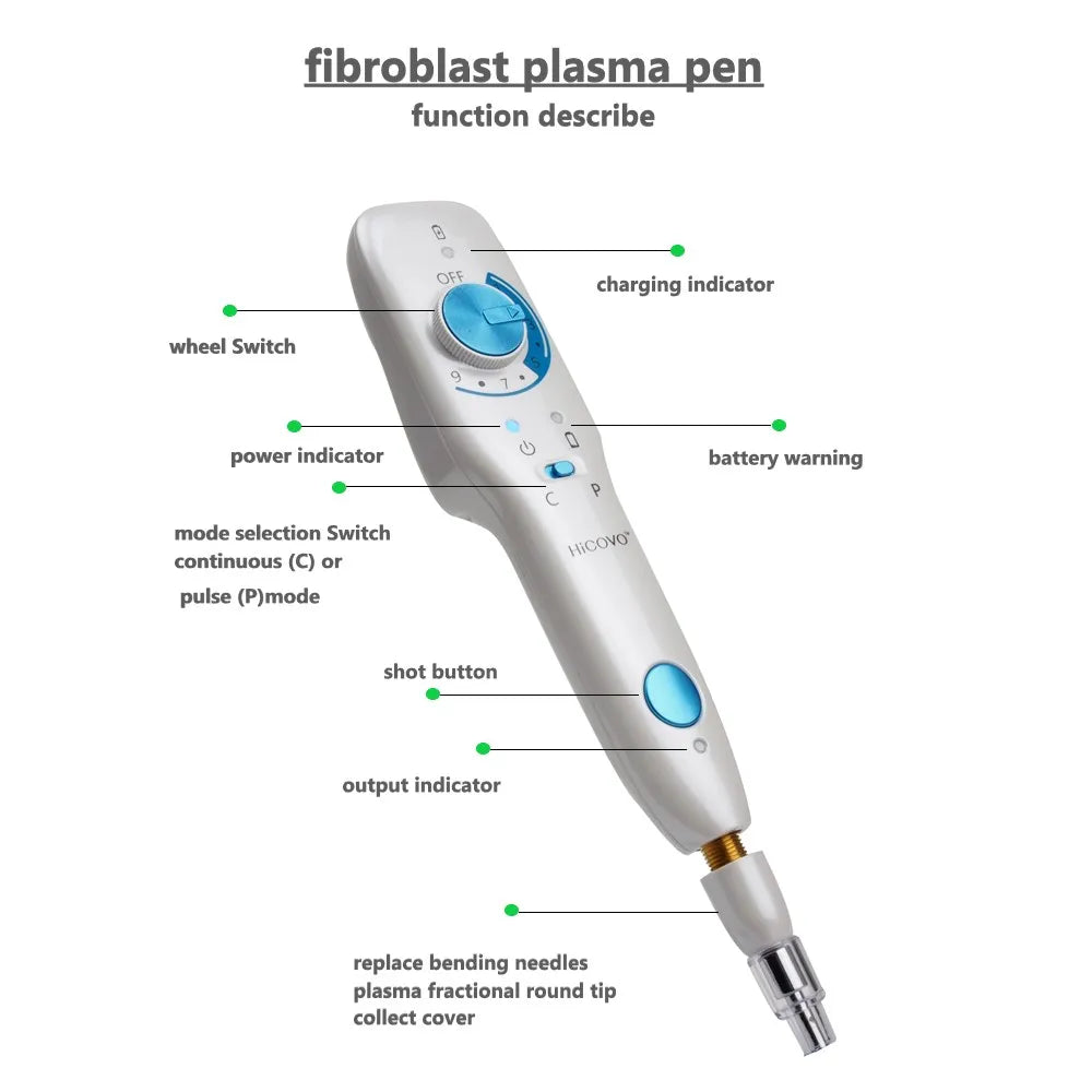 Hicovo Plasma Professional Pulse Fibroblast Eyelid Lift Dark Age Spot Skin Tag Remover Skin Tightening Beauty Machine