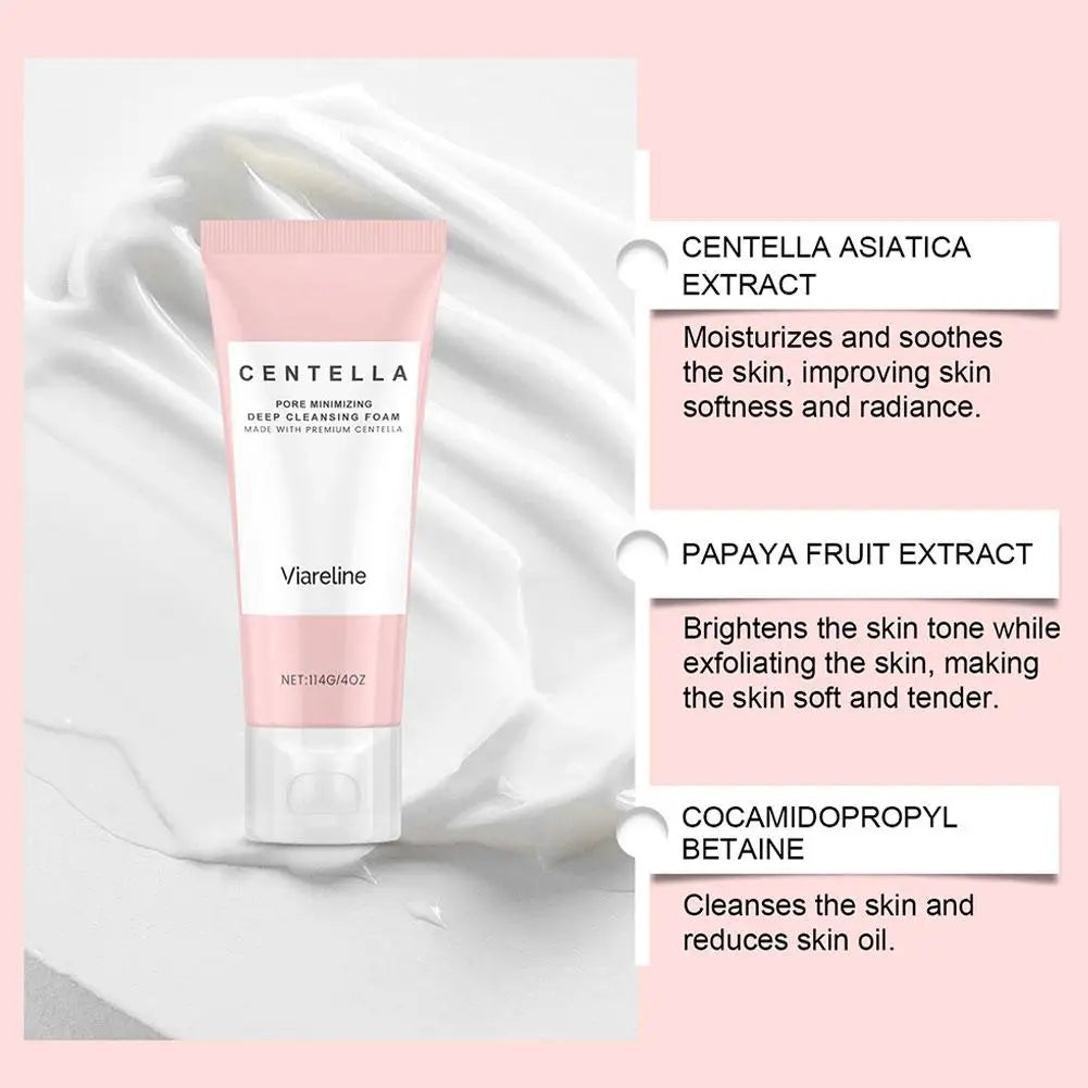 Centella Asiatica Moisturizing Facial Cleanser Deeply Cleanses Facial Skin Repairs Barrier Soothes Sensitive Discomfort Skincare