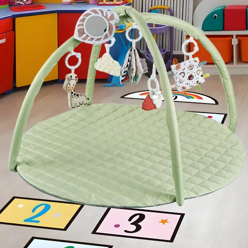 Baby Toys Crawling Play Mat with Cartoon Detachable Hangers Soft Thickened Floor Games Pad Baby Climb Training Toys Props