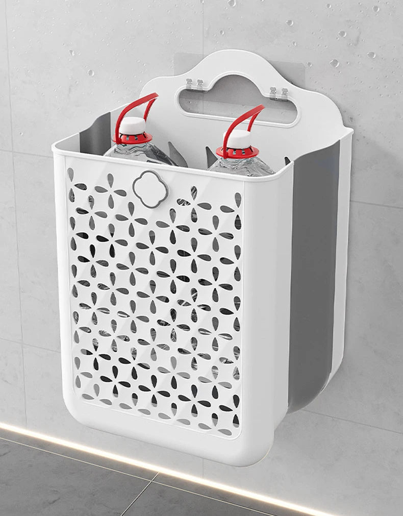 Folding Bathroom Laundry Basket Wall-mounted Dirty Clothes Storage Basket Household Laundry Bag Laundry Organizer Dropshipping