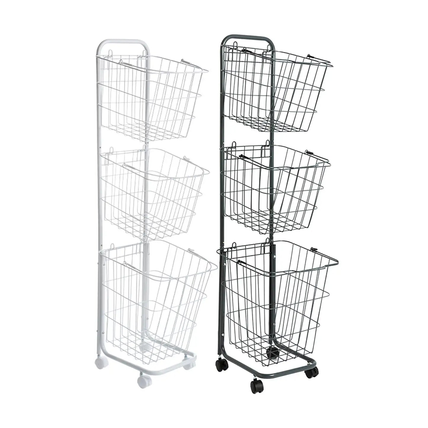 Laundry Rack Basket, Undressing Laundry Basket, 3 Tiers, Removable and Stackable, Large Capacity