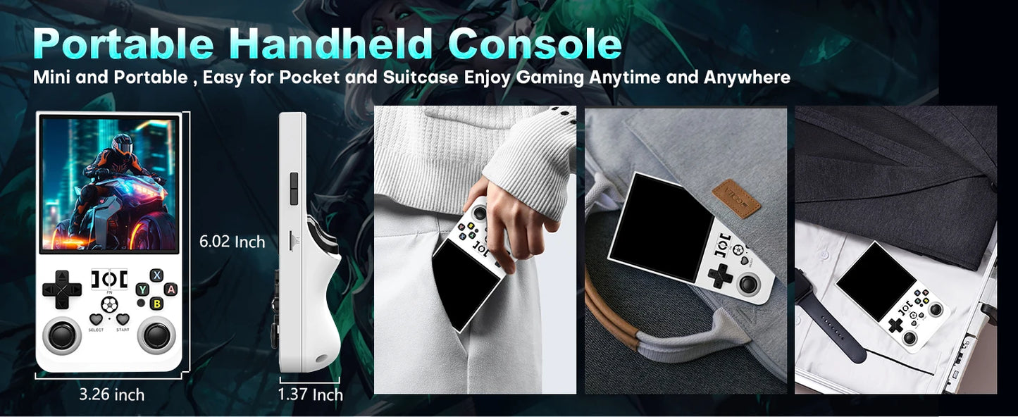 Retro Handheld Game Console Linux System 4.0 Inch IPS Screen Open Source R36MAX Portable Video Player Kids Gift