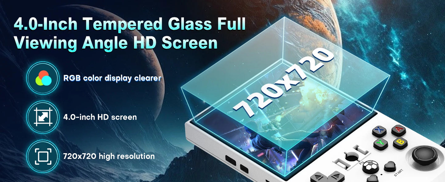 Retro Handheld Game Console Linux System 4.0 Inch IPS Screen Open Source R36MAX Portable Video Player Kids Gift