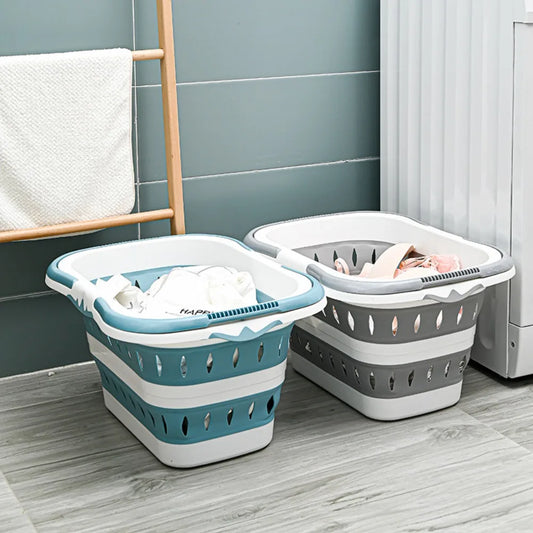 Foldable Laundry Basket Bathroom Dirty Clothes Basket with Handle Suitable for Laundry Room Wall Mounted Clothing Storage Basket