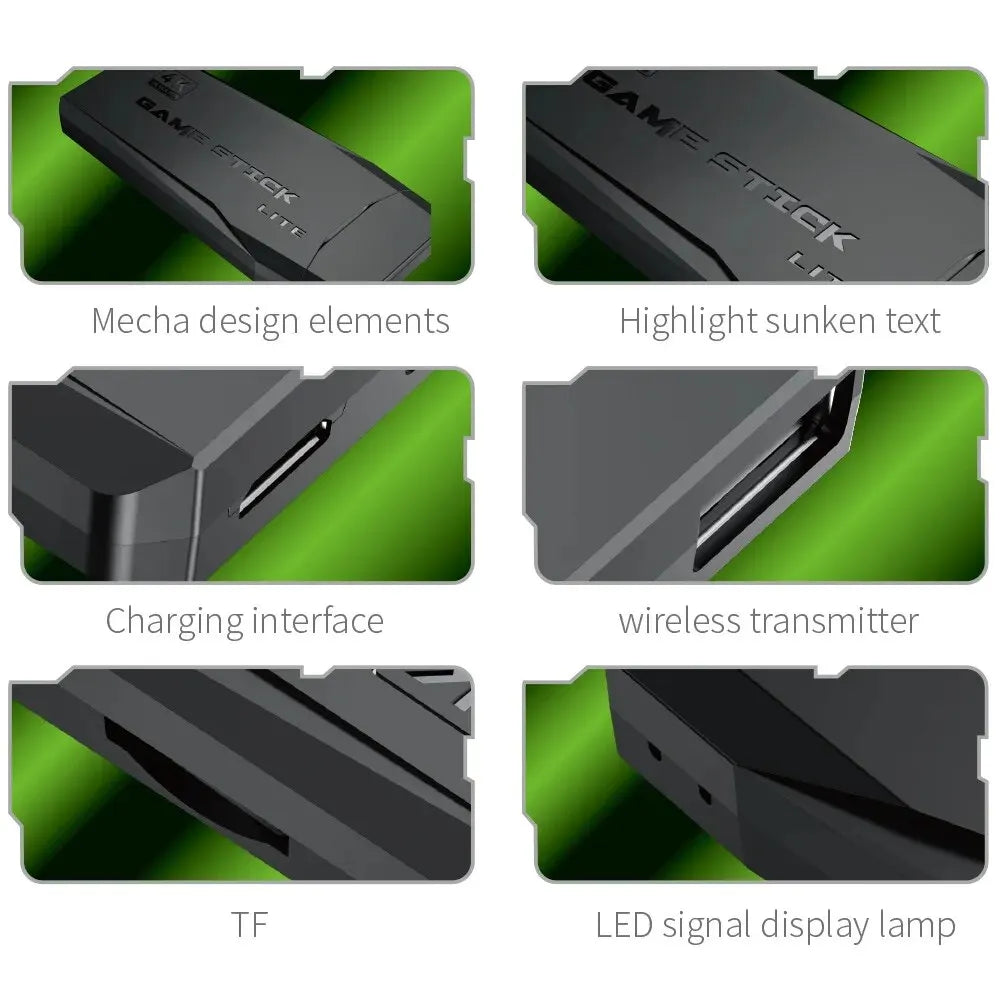 Video Game Console Retro Handheld Game Console 64G with Built-in 20000 Wireless Game Controller Children's Game Stick Christmas