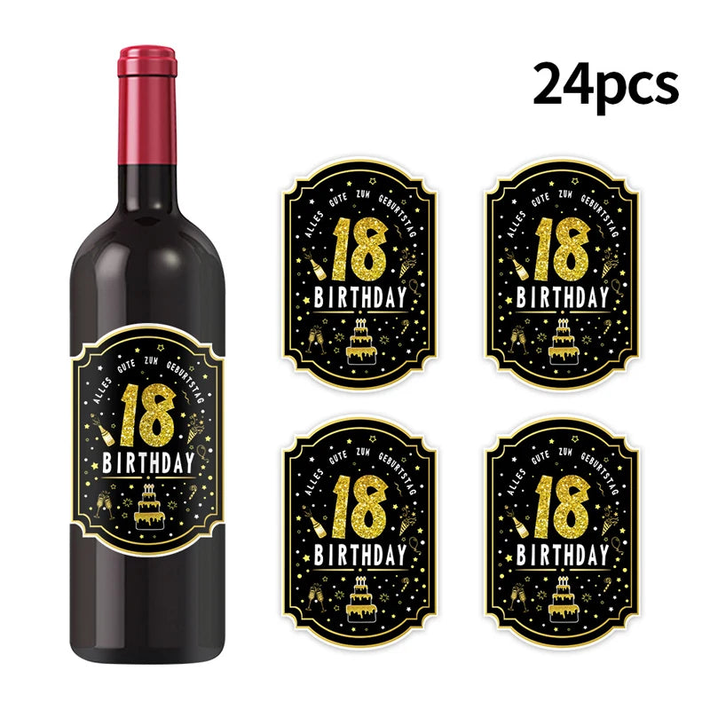 18th Birthday Party Decorations Black Plates Tableware Napkins For Kid Boys Girls Happy Birthday 18th Birthday Balloons Supplies