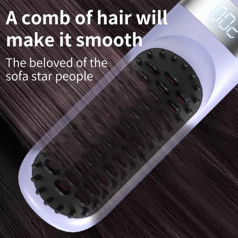 2025 Electric Hot Comb Multifunctional Wireless Straight Hair Straightener Negative Ion Anti-Scalding Straightening Brush New