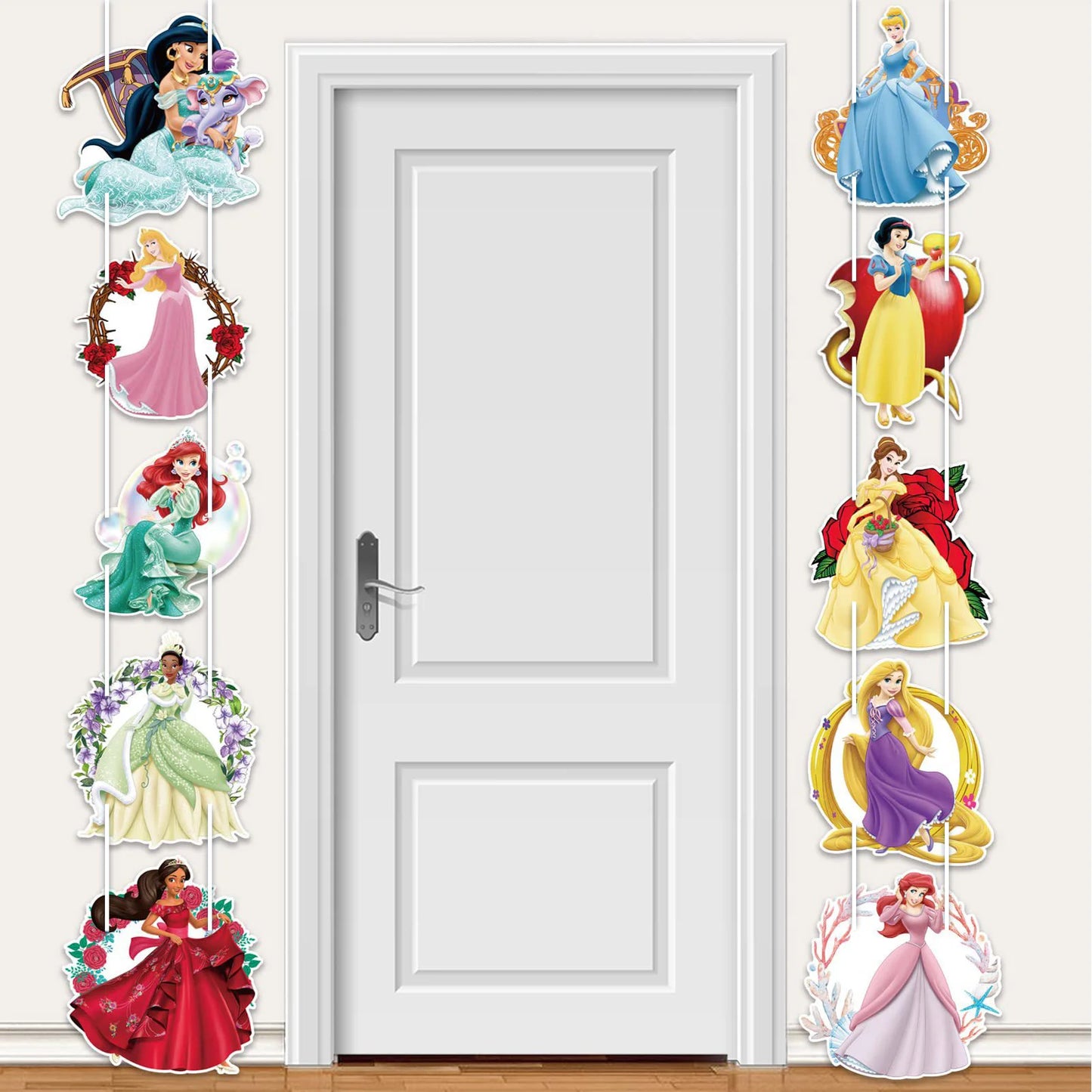 10Pcs Princess Birthday Party Supplies, Snow White, Cinderella, Enchanted Hair, Sleeping Beauty, and Other Lovely，Beautiful and