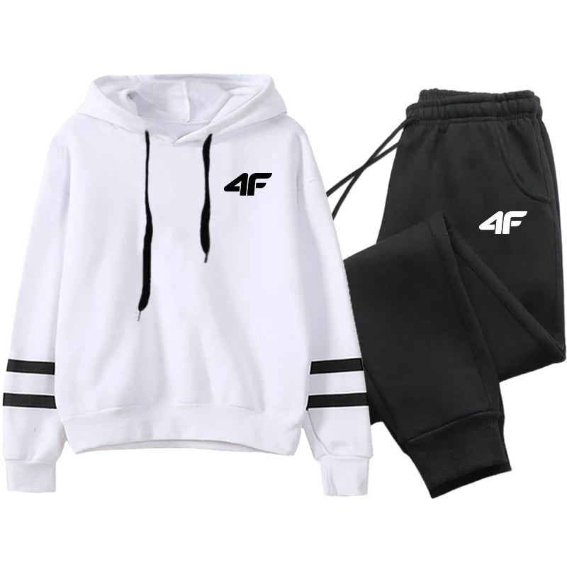 Hot Sales Women's Tracksuit Hoodies Stripe Casual Single Piece Sweatshirts and Daily Sweatpants Comfort Outdoor Jogging Sports