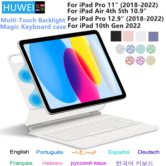 Magic Keyboard for iPad Pro 11 12.9 Air 4 Air 5 for iPad 10th Generation Pro 12.9 6th 5th 4th 3rd Gen Smart Cover Magnetic Case