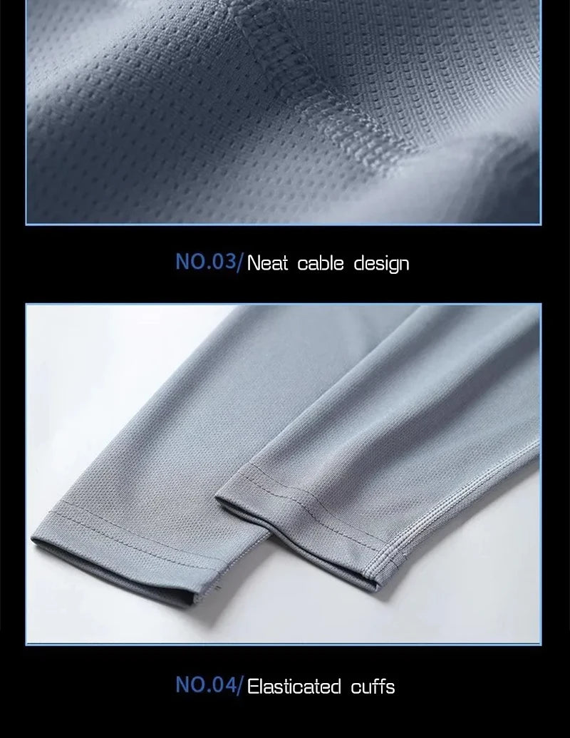 Men's Running Quick-drying Clothes Long Sleeve Running Training Fitness Morning Sports Cycling Mountaineering Men Clothes Tops