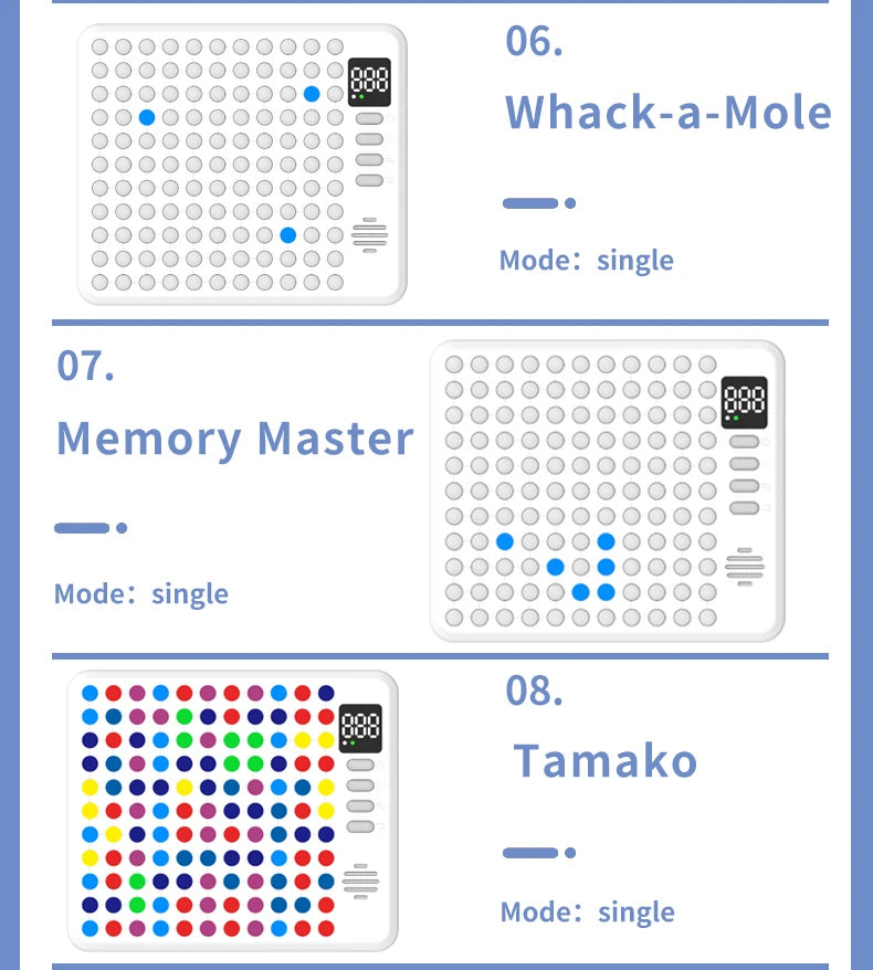 9 in 1 Multifunction Smart Board Game Electronic Chess Backgammon, Go, Tic-Tac-Toe, Whack-a-Mole Combe for Kids Family Tabletop