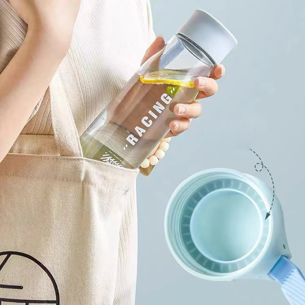 Portable Rope 550 650ml Plastic Clear Running Sports Water Bottle Cup Student Male Female Summer Handy Cup BPA Free