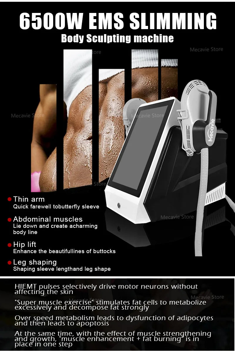 2026  RF Technology Muscle Stimulation Fat Reduction Slimming Beauty Equipment High Intensity 6500W Body Shaping Machine