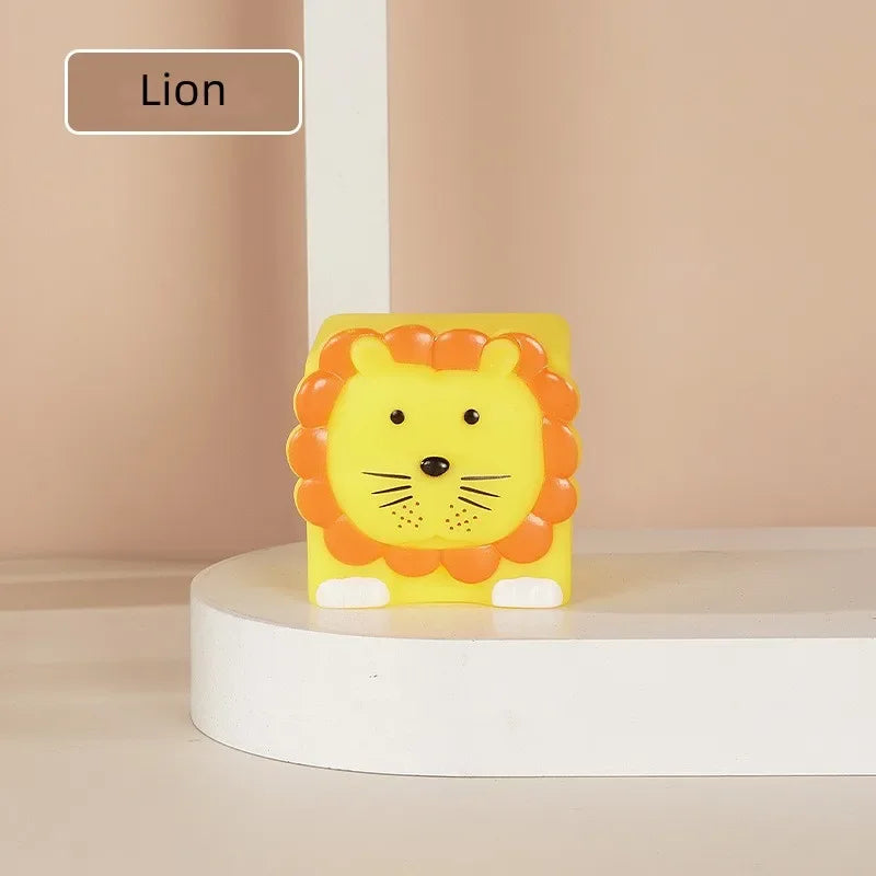 Cute Animals Blocks Toy Silicone Toys Rubber Months Cube 3D Sensory Kids Bath Touch 6 Pcs Grasp Stacking