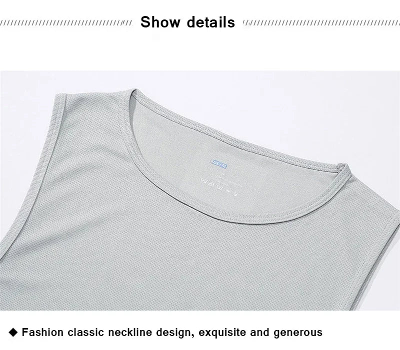 Men's Clothing Bodybuilding Gym T-shirts for Men Basketball Man Sleeveless Shirt T-shirt Vest Summer Clothes Tops Tees