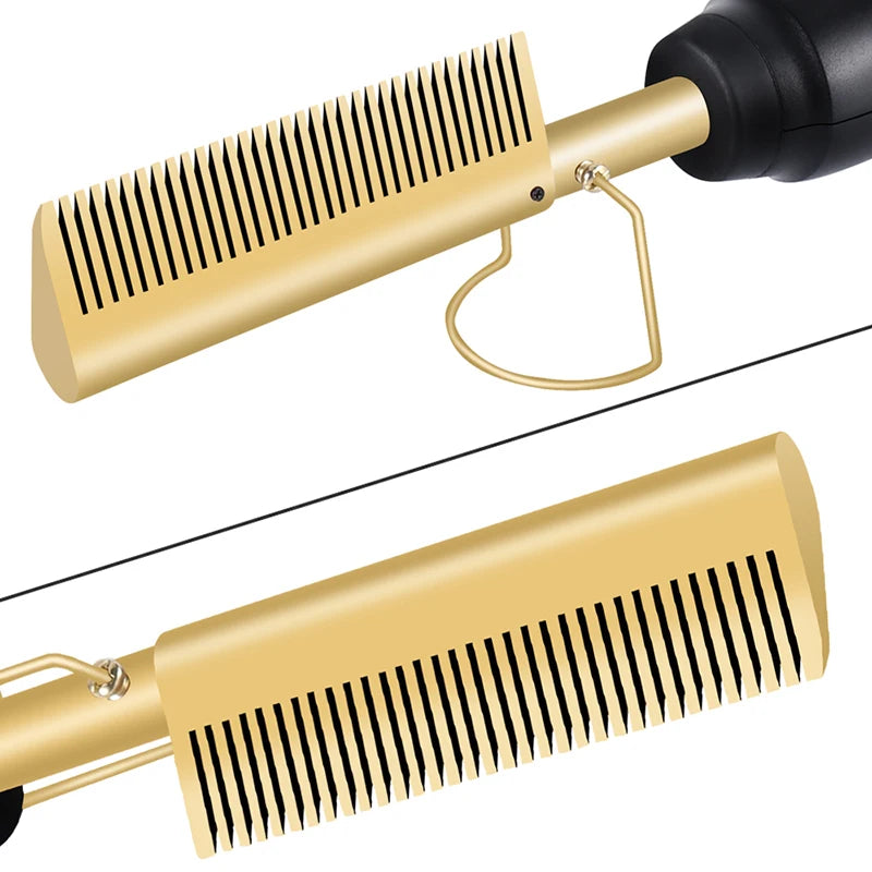 Hot Comb Straightener Electric Hair Straightener Portable Hot Comb Electric Hot Comb For Wigs