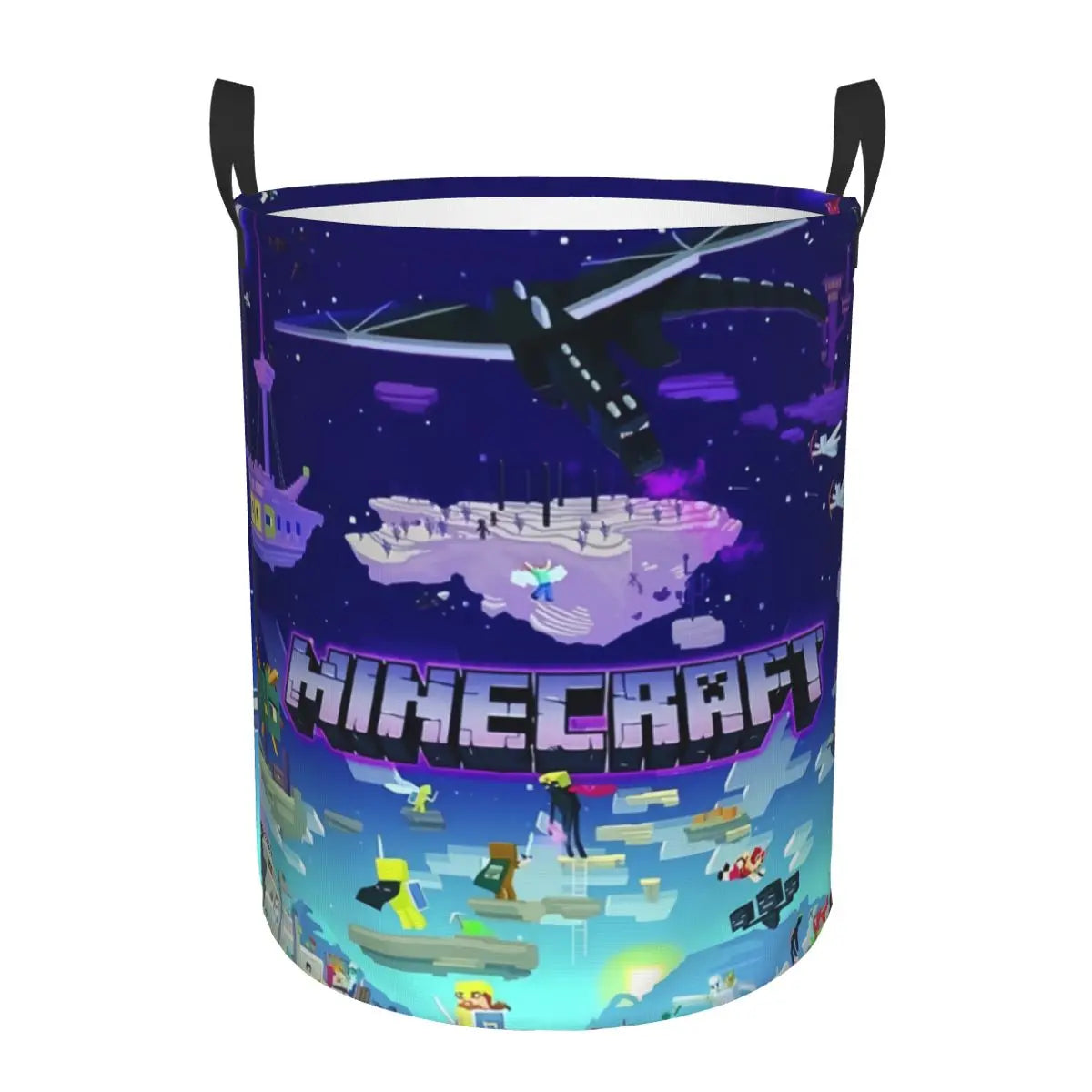 Custom Anime Game Mine C-Crafts Cartoon Laundry Hamper Large Clothes Storage Basket Toy Bin Organizer for Kids